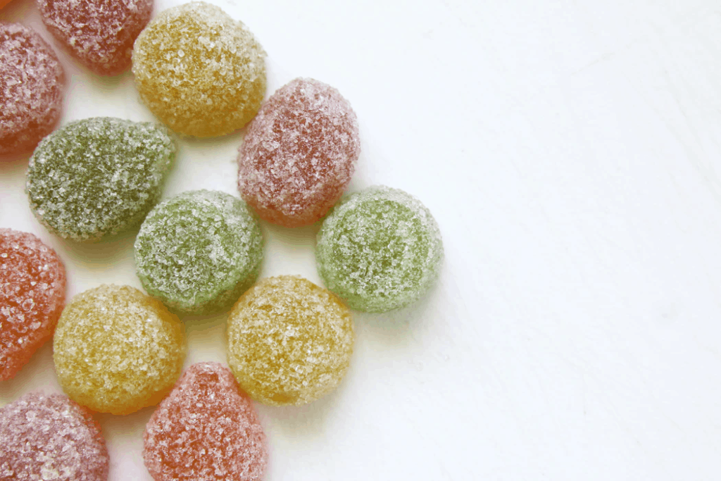 up-close of weed candy