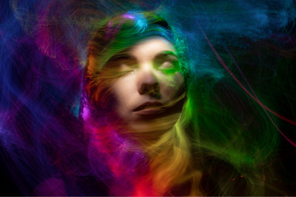 colorful psychedelic picture of person
