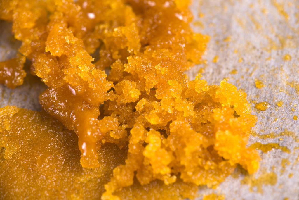 Cannabis concentrate live resin macro detail