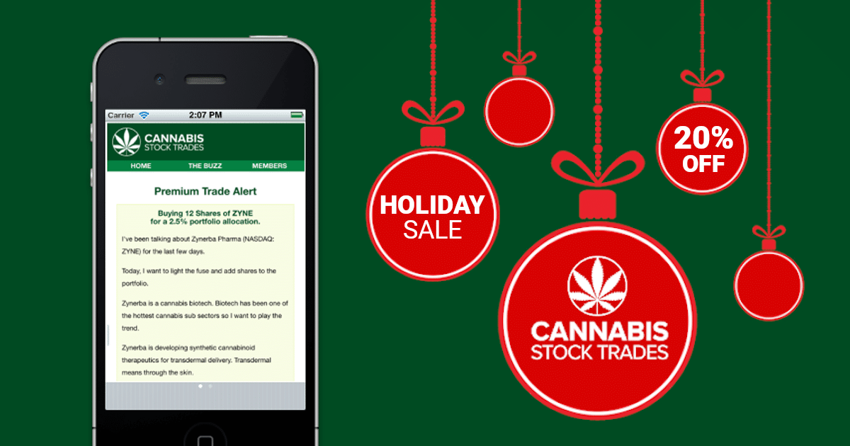 Cannabis Stock Trades Holiday Deal